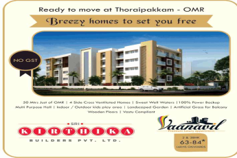 Reside in breezy homes at Sri kirthika Vaanavil in Chennai